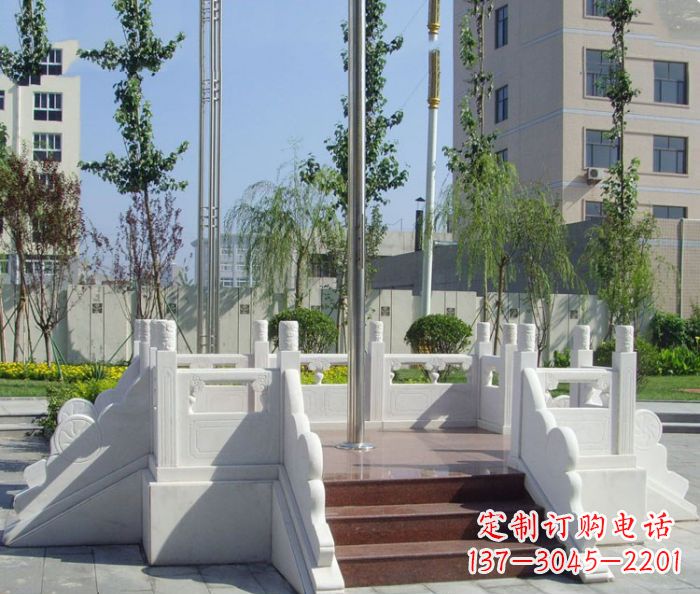 保定汉白玉升旗台校园石雕