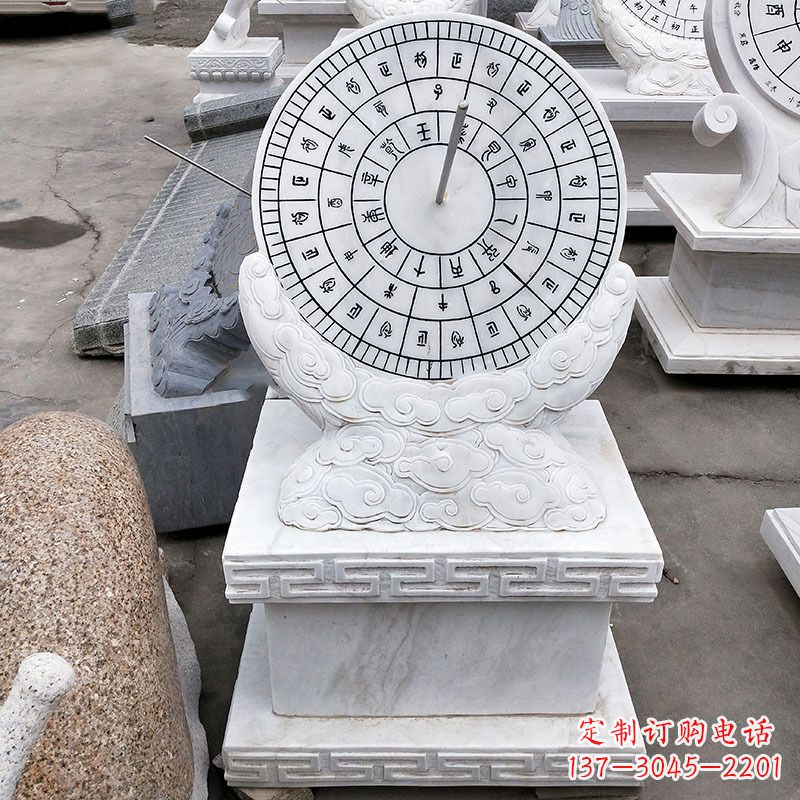 保定汉白玉石日晷雕塑,专属的精美记忆