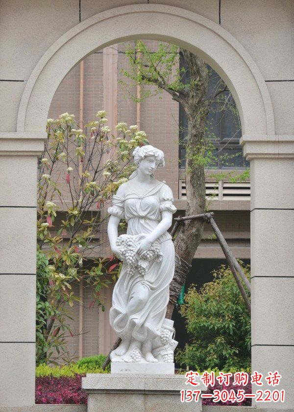 保定汉白玉西方美女雕塑