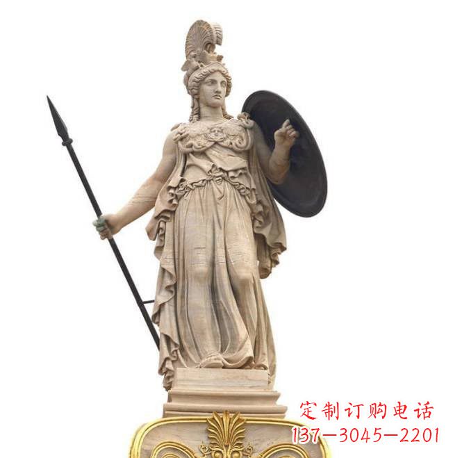 保定汉白玉希腊女神雅典娜雕塑