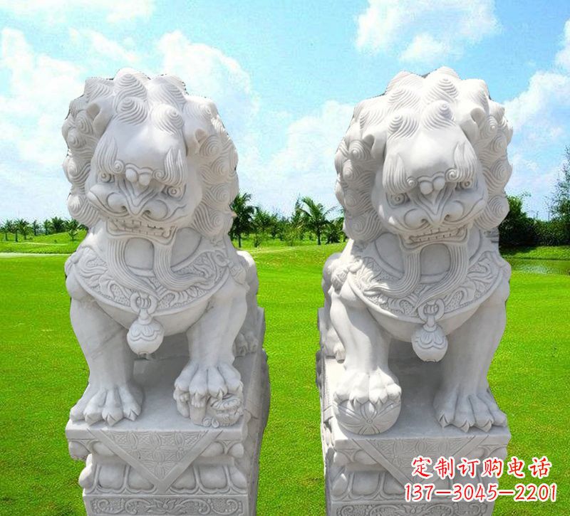 保定汉白玉小狮子石雕