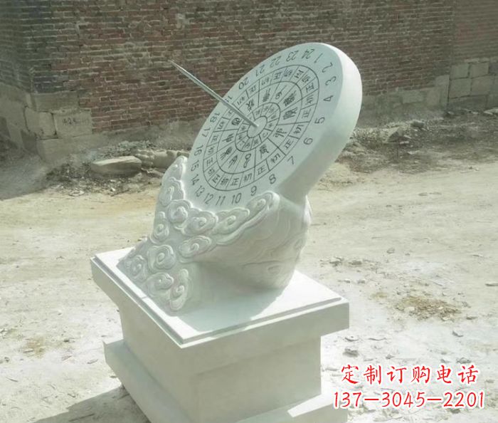 保定精美绝伦的汉白玉日晷石雕