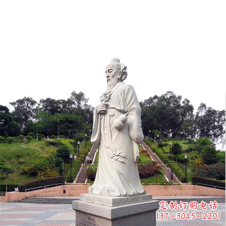 保定张仲景石雕雕塑,精工细作,传承古代文化
