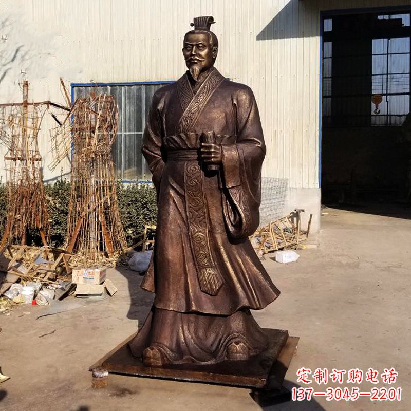 保定高质量汉武帝刘彻铜雕塑像