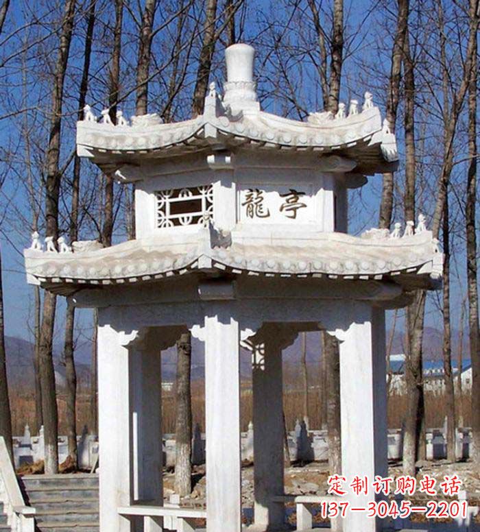 保定合肥双层石雕凉亭