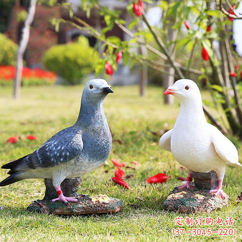 保定和平鸽橄榄枝的雕塑