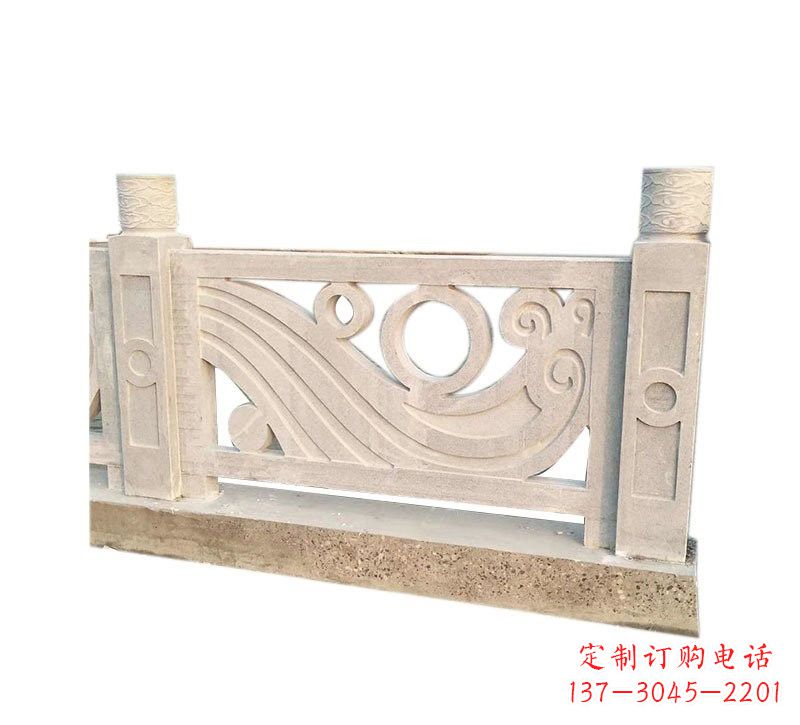 保定精美石栏板雕塑,点缀河边桥梁的美丽