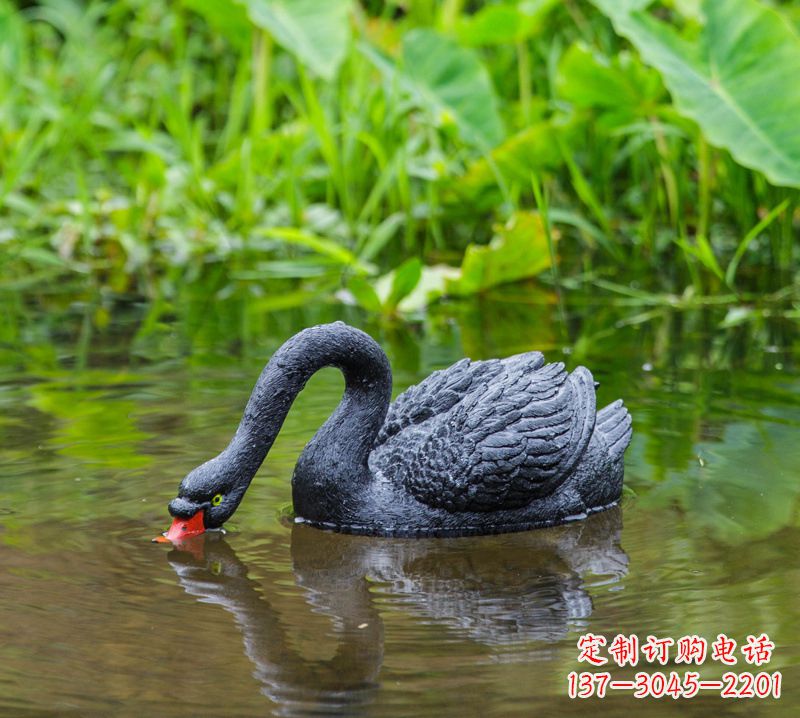 保定黑天鹅雕塑,水塘装饰摆件