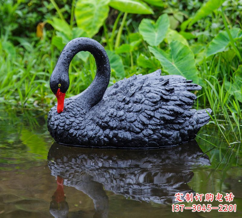 保定优美雕塑,精致天鹅雕塑