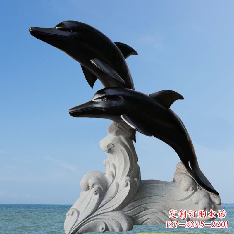 保定黑曜石海豚石雕,让您的家园更加精美