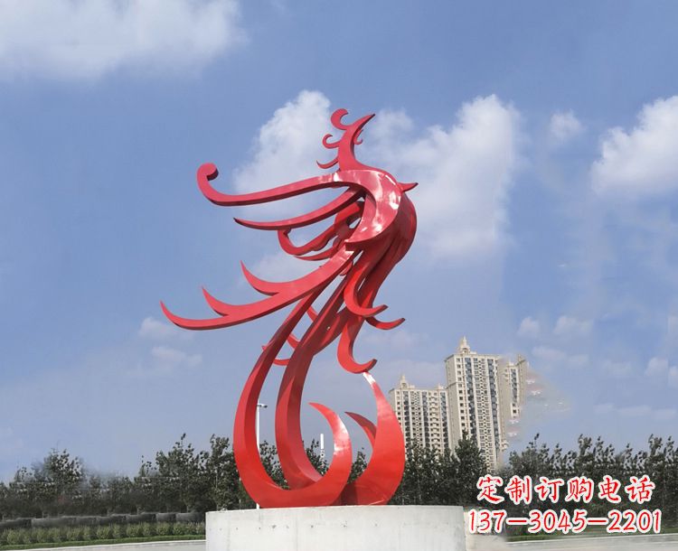 保定领雕塑凤凰户外园林广场景观动物雕塑