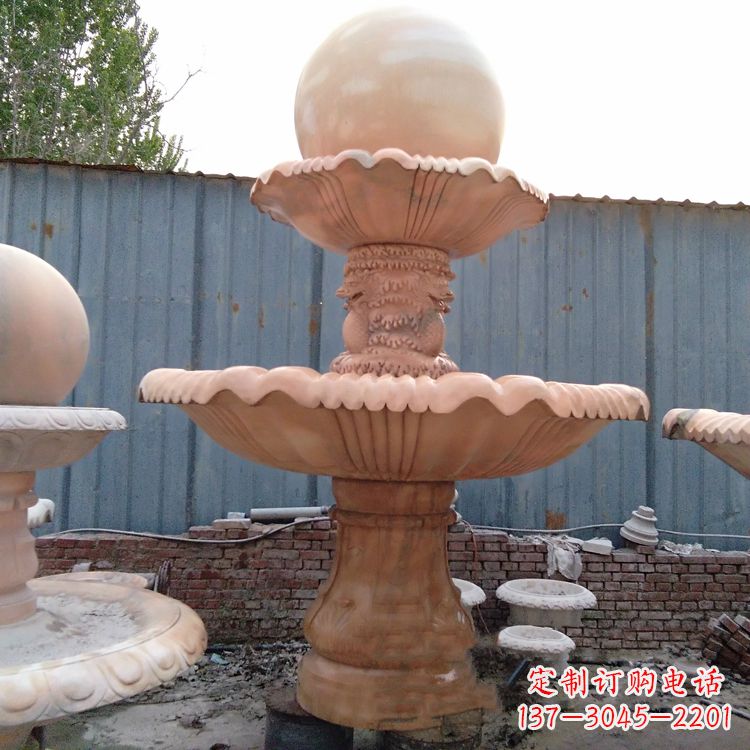 保定专业定制红色风水球雕塑定制