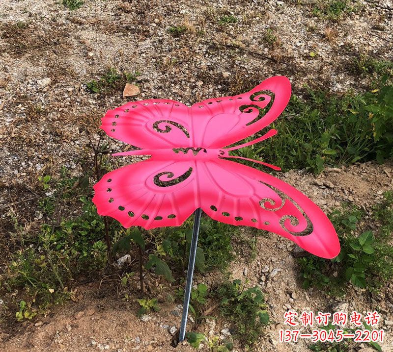 保定红色铁艺不锈钢蝴蝶插件