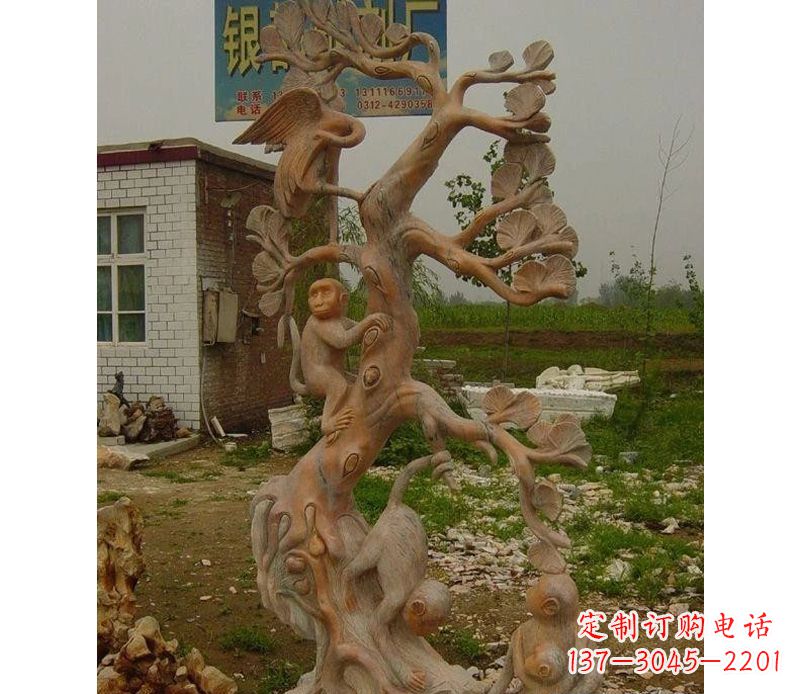 保定优雅灵动的猴子石雕