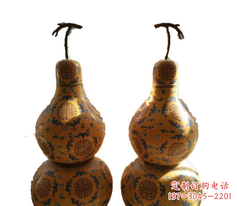 保定传统文化精美葫芦铜雕