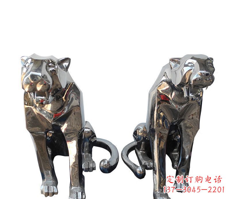保定中领雕塑专业制作室外豹子雕塑