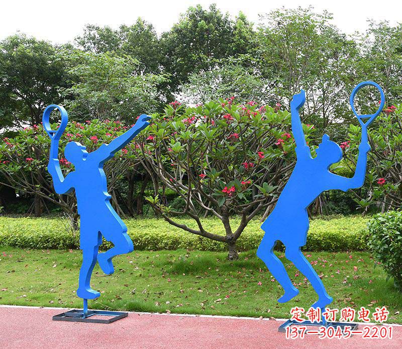 保定不锈钢羽毛球人物雕塑