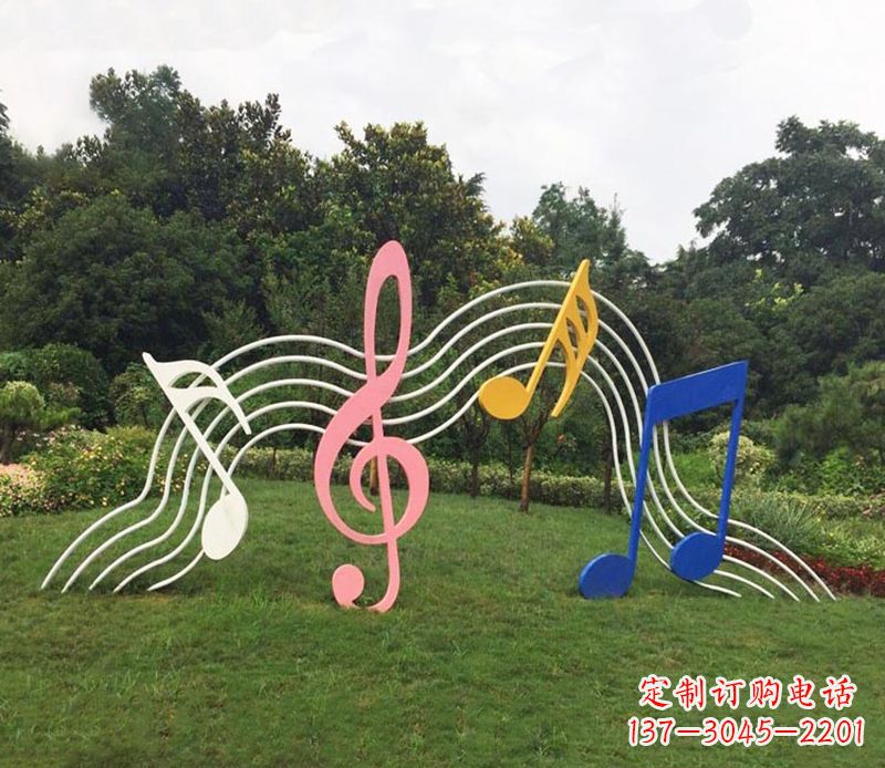 保定领雕塑:外观精美的不锈钢音符雕塑