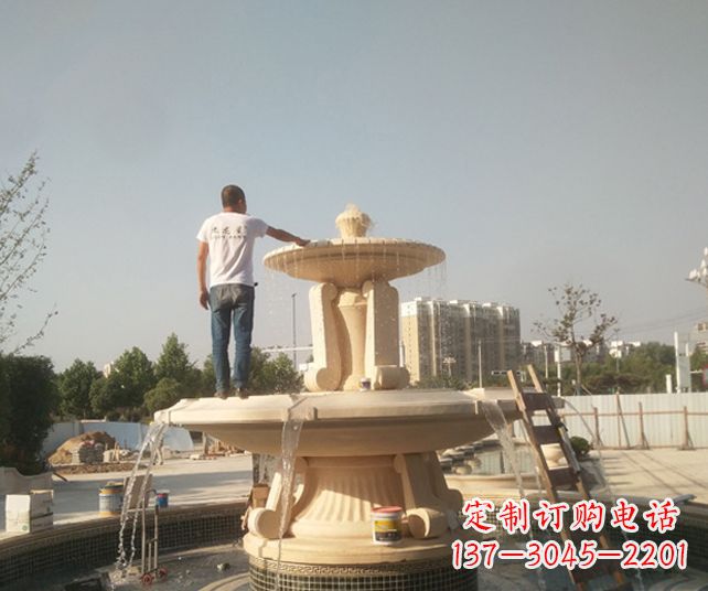 保定艺术喷泉石雕,实现室外屋顶空间美化