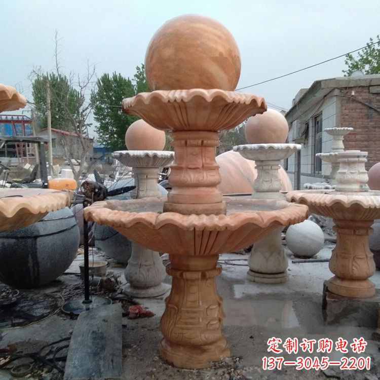 保定中领雕塑,精致风水球雕塑让你的院落更加精致