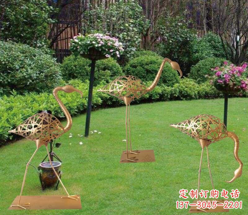 保定逼真大型火烈鸟雕塑
