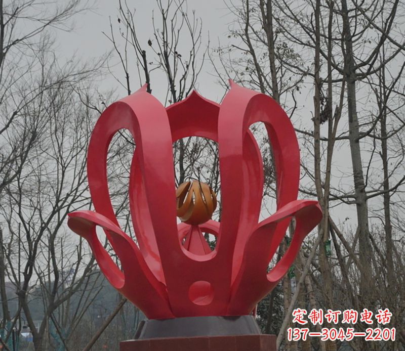 保定巧夺天工的紫荆花雕塑