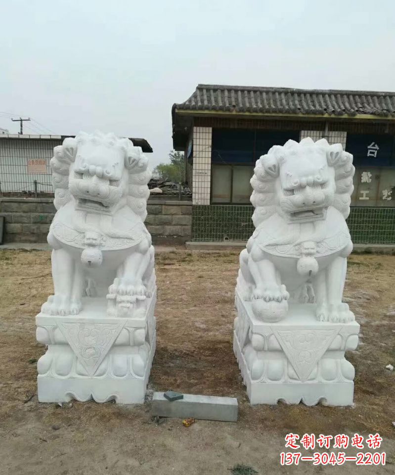 保定户外镇宅石雕狮子