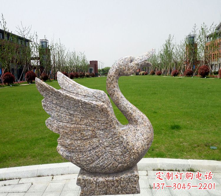 保定中领雕塑推出的浪漫喷水天鹅雕塑,它是一件…