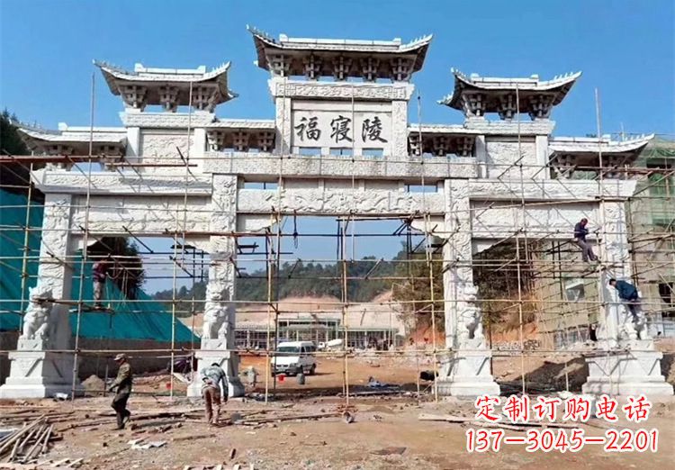 保定花岗岩牌坊雕塑,精致细腻的定制精品