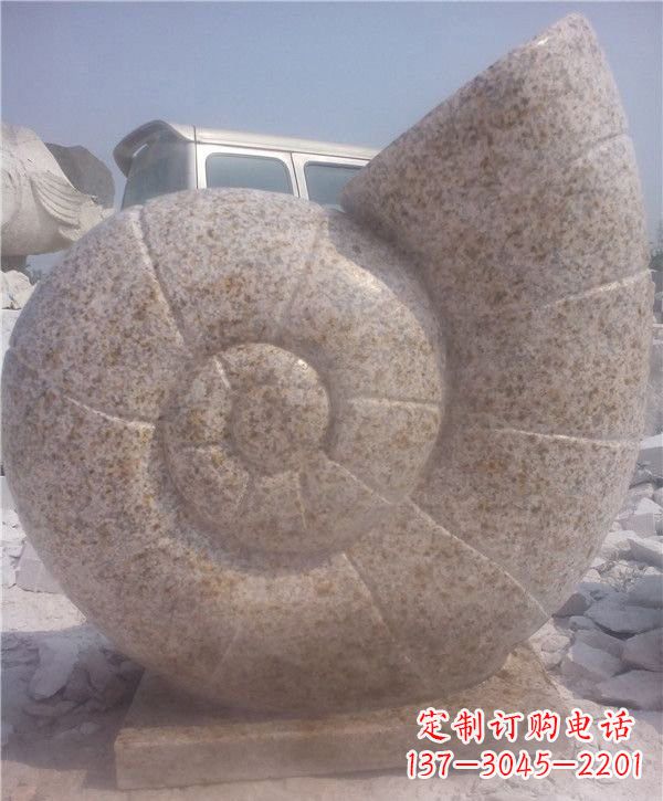 保定花岗岩蜗牛石雕|质感细腻的蜗牛雕塑
