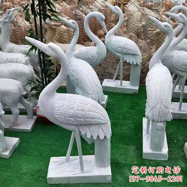 保定花岗岩仙鹤雕塑,给您的家增添浓浓的古典风情