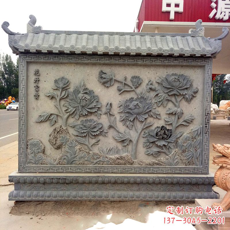 保定精致影壁雕塑,贵宾大门落成仪式与祥和气息并存