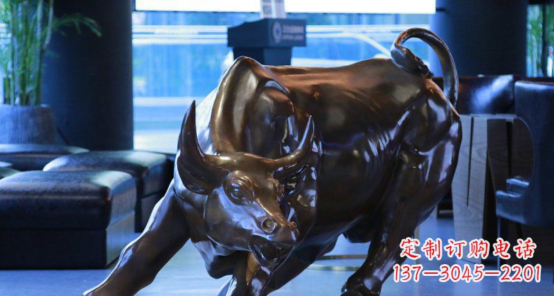保定华尔街牛招财铜雕——精美装点空间,招财进宝
