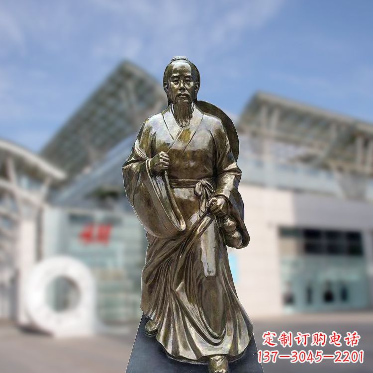 保定华佗仿铜雕塑,雕刻技艺精湛