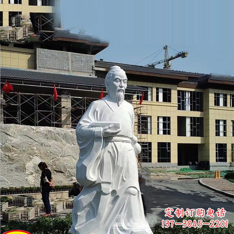 保定高雅精美的华佗白玉石雕像
