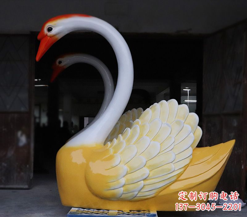 保定爱心天鹅雕塑，让你的爱永生