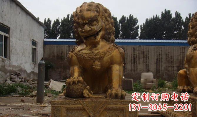 保定黄铜狮子雕塑，让您的空间更加华贵