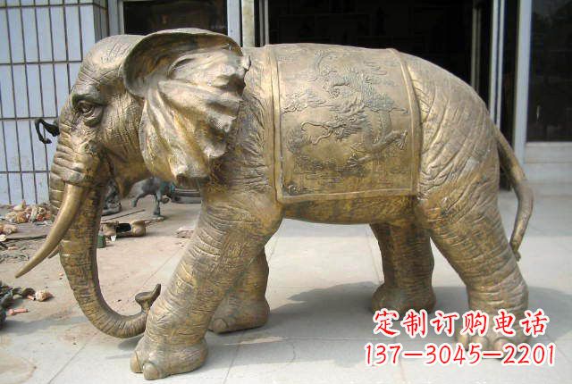 保定黄铜大象雕塑 (2)