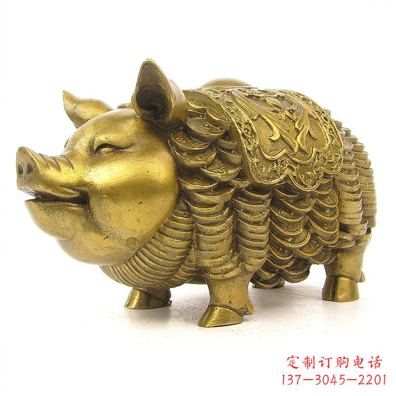 保定欢迎招财猪,用黄铜打造新年祝福