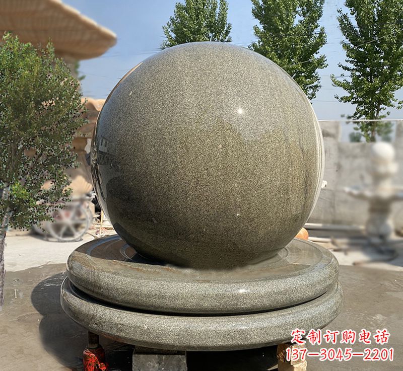 保定品质保障黄锈石风水球雕塑