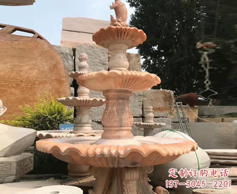 保定精美的黄锈石喷泉雕塑黄锈石喷泉雕塑是一种…
