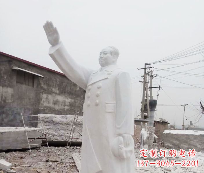 保定挥手毛泽东伟人石雕 (2)