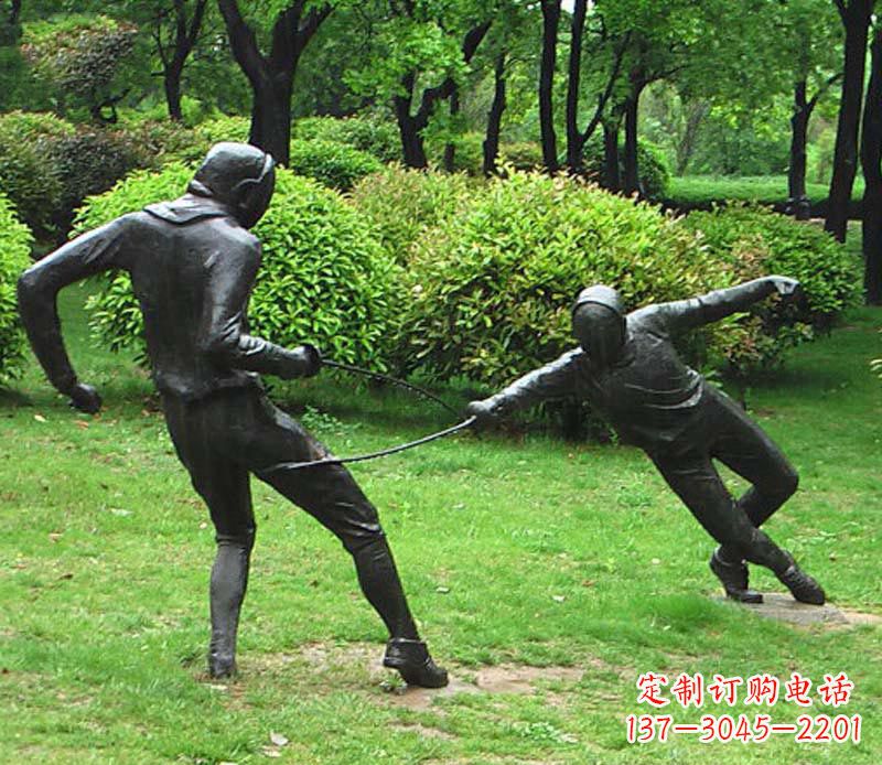 保定铜雕艺术,精美运动员雕塑
