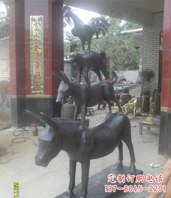 保定鸡猴狗马景观动物铜雕