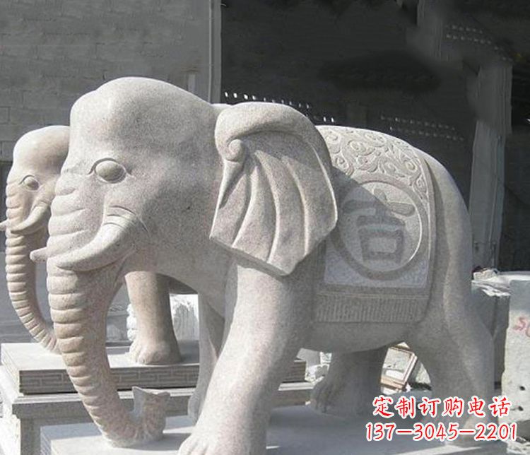 保定吉祥大理石大象雕塑，古典雅致、品质优质