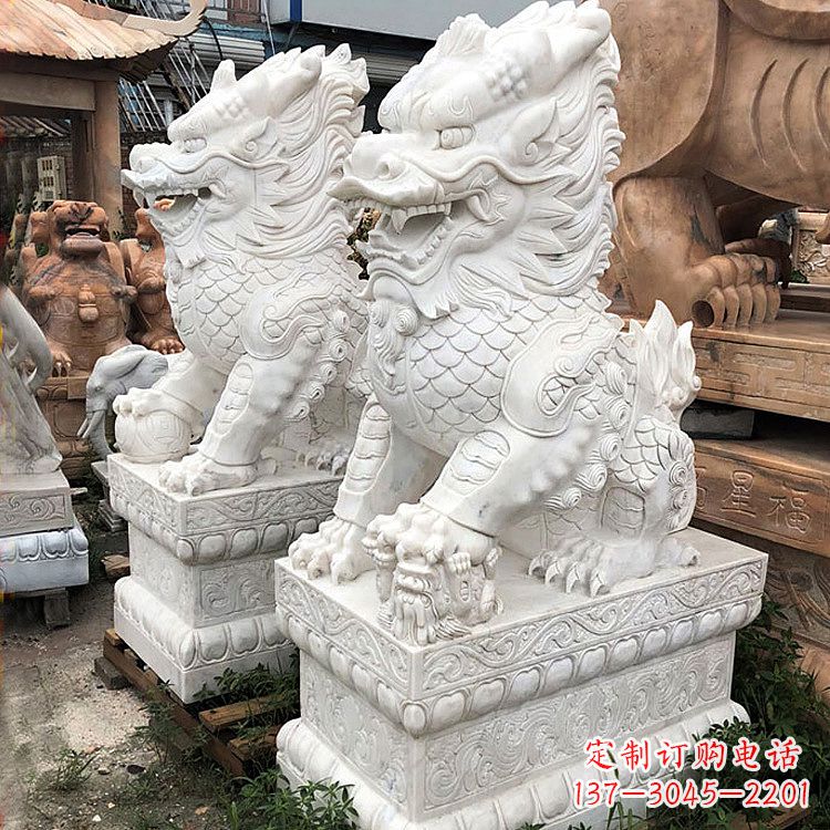 保定财富守护神:吉祥纳福麒麟石雕