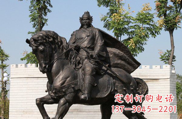 保定将军骑马古代人物铜雕