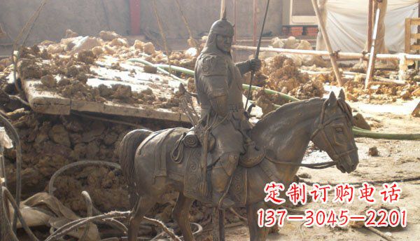 保定将军骑马古代铜雕