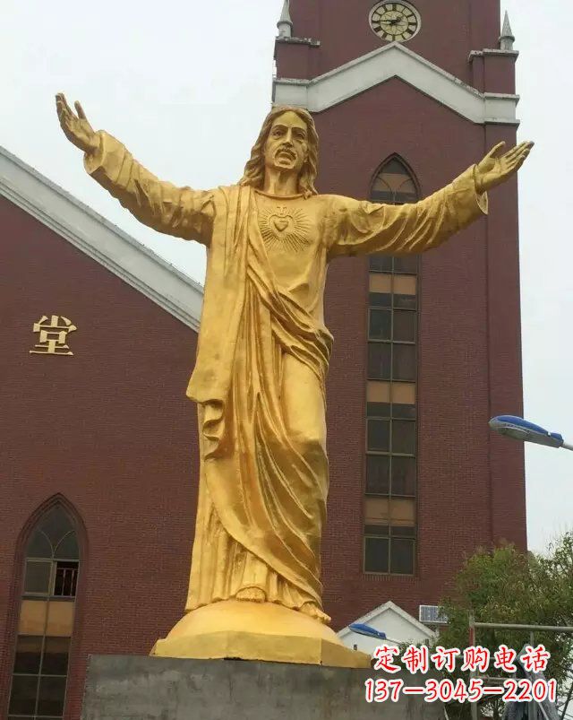 保定教堂铸铜耶稣雕塑