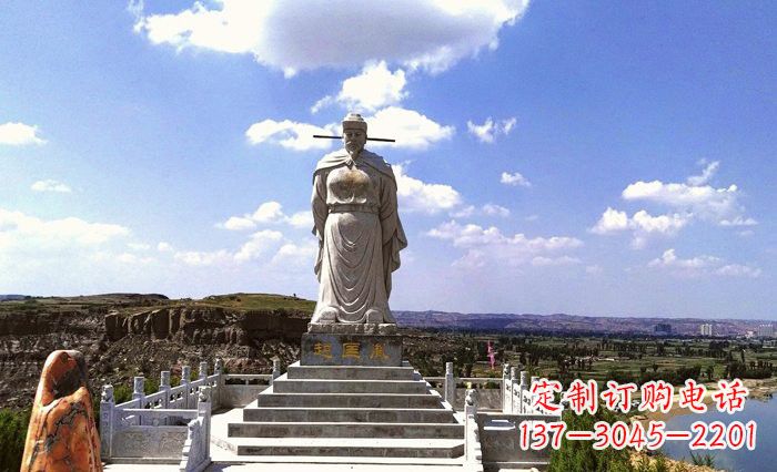 保定景区古代名人赵匡胤石雕